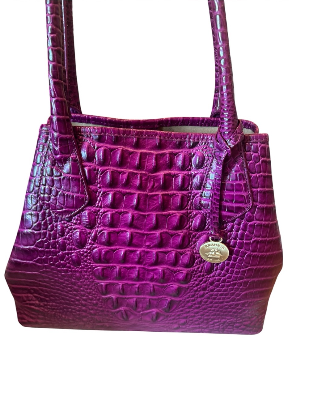 Brahmin - Anytime Tote & Wallet Winterberry - EUC